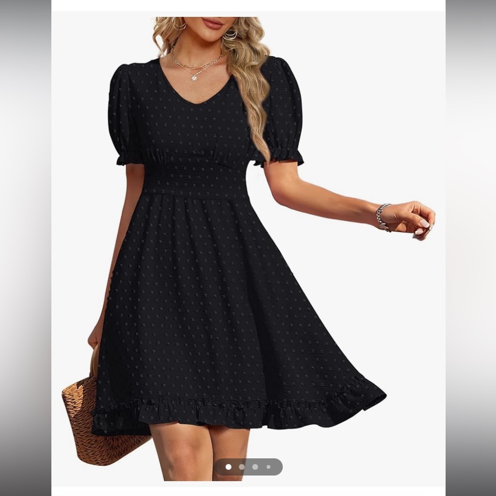 Black Swiss dot dress Never worn
